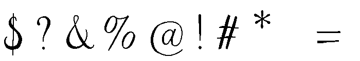 Avelira Regular Font OTHER CHARS