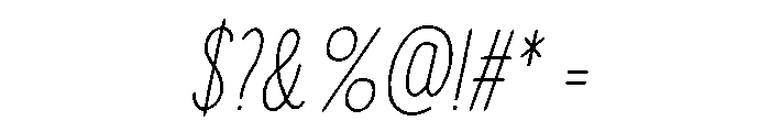 Avelor Italic Font OTHER CHARS