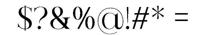 Avires Regular Font OTHER CHARS