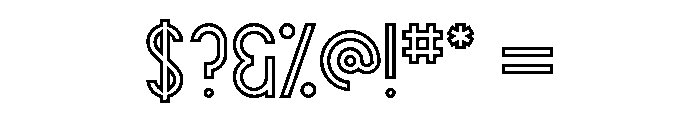Avoqado Outline Font OTHER CHARS