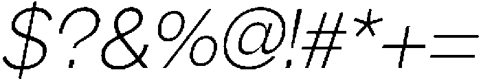 AV Qalisa Light Oblique otf (300) Font OTHER CHARS