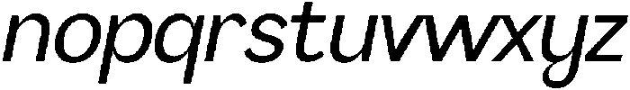AV Qalisa Medium Oblique otf (500) Font LOWERCASE