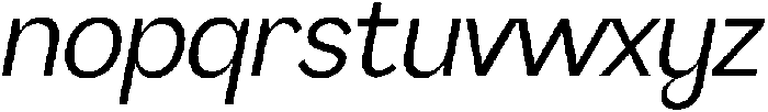 AV Qalisa Oblique otf (400) Font LOWERCASE