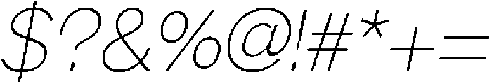AV Qalisa Thin Oblique otf (100) Font OTHER CHARS