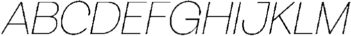 AV Qalisa Thin Oblique otf (100) Font UPPERCASE