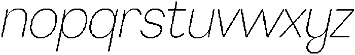 AV Qalisa Thin Oblique otf (100) Font LOWERCASE