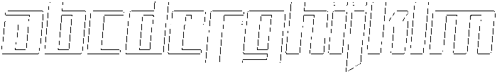 Avantra Circular Outline Italic otf (400) Font LOWERCASE