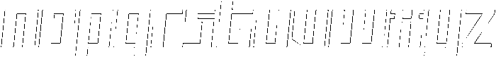 Avantra Outline Italic otf (400) Font LOWERCASE