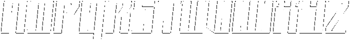 Avantra Rounded Outline Italic otf (400) Font UPPERCASE