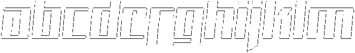 Avantra Rounded Outline Italic otf (400) Font LOWERCASE