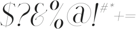 Avarice Italic otf (400) Font OTHER CHARS