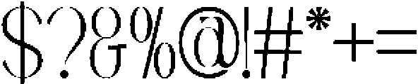 Avathor Type Thin otf (100) Font OTHER CHARS