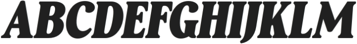 Aveburg Grande Condensed Italic otf (400) Font UPPERCASE
