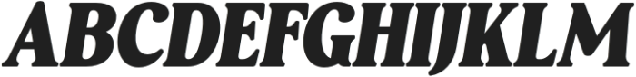 Aveburg Grande SemiCondensed Italic otf (400) Font UPPERCASE