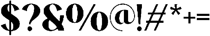 Avehope Bold otf (700) Font OTHER CHARS