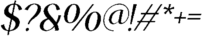 Avehope Italic otf (400) Font OTHER CHARS