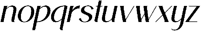 Avehope Italic otf (400) Font LOWERCASE