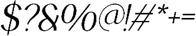 Avehope Light Italic otf (300) Font OTHER CHARS