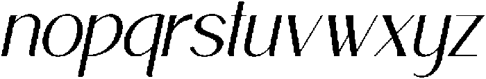 Avehope Light Italic otf (300) Font LOWERCASE