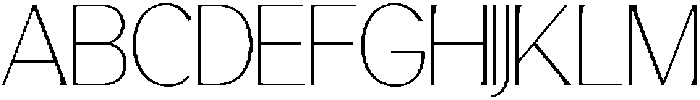 Avehope Thin otf (100) Font UPPERCASE