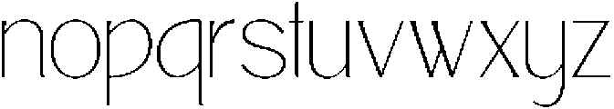 Avehope Thin otf (100) Font LOWERCASE