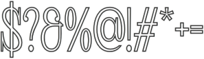 Avelion Outline otf (400) Font OTHER CHARS