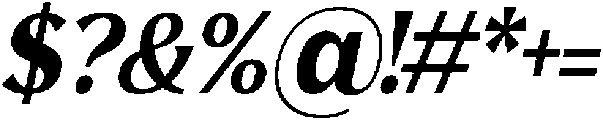 Avella Bold Italic otf (700) Font OTHER CHARS