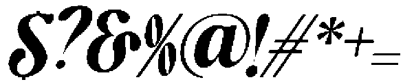Aveloria Oblique otf (400) Font OTHER CHARS