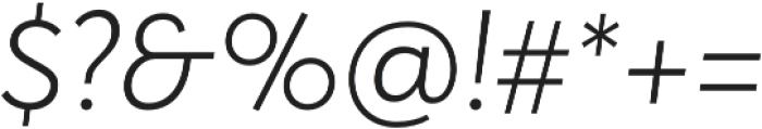 Averta CY Light Italic otf (300) Font OTHER CHARS