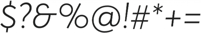 Averta Light Italic otf (300) Font OTHER CHARS