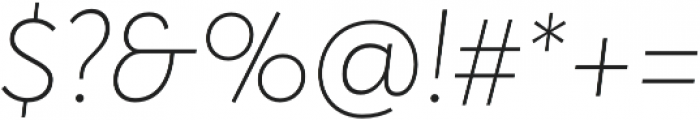 Averta PE Thin Italic otf (100) Font OTHER CHARS