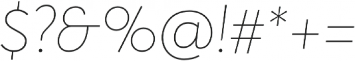 Averta Std Extrathin Italic otf (100) Font OTHER CHARS