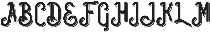 Aviation Cocktail Shadow otf (400) Font UPPERCASE