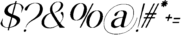 Avilona Bold Slanted otf (700) Font OTHER CHARS