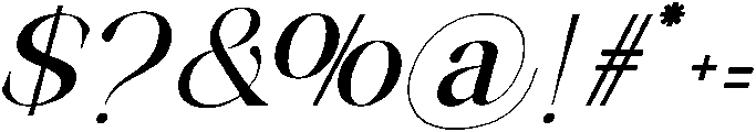 Avilona Italic Black otf (900) Font OTHER CHARS