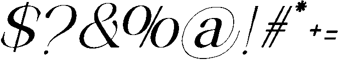 Avilona Italic Bold otf (700) Font OTHER CHARS