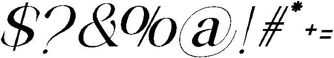 Avilona Italic Extra Bold otf (700) Font OTHER CHARS