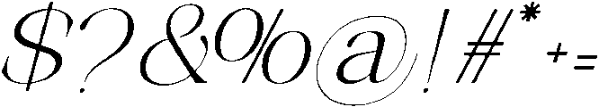Avilona Italic Light otf (300) Font OTHER CHARS