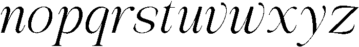 Avilona Italic Regular otf (400) Font LOWERCASE