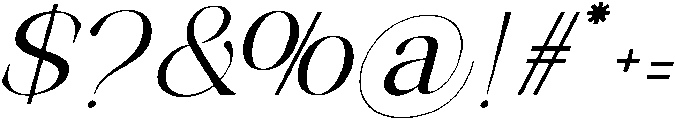 Avilona Italic Semi Bold otf (600) Font OTHER CHARS