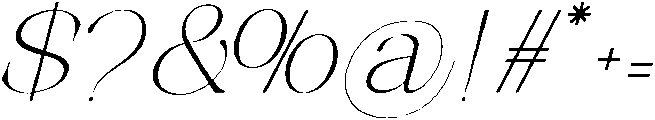 Avilona Italic Thin otf (100) Font OTHER CHARS