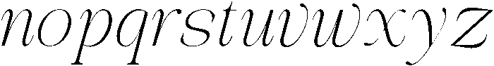 Avilona Italic Thin otf (100) Font LOWERCASE