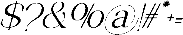 Avilona Medium Slanted otf (500) Font OTHER CHARS