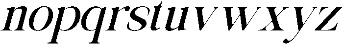 Avilona Smooth Extra Bold Slanted otf (700) Font LOWERCASE