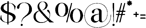 Avilona Smooth Extra Bold otf (700) Font OTHER CHARS