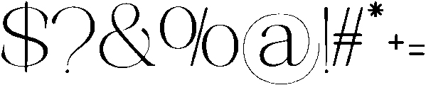 Avilona Smooth Extra Light otf (200) Font OTHER CHARS