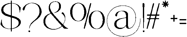 Avilona Smooth Light otf (300) Font OTHER CHARS