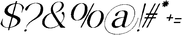 Avilona Smooth Semi Bold Slanted otf (600) Font OTHER CHARS