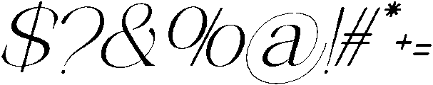 Avilona Soft Light Slanted otf (300) Font OTHER CHARS