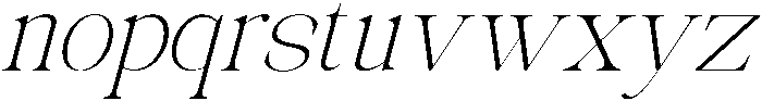 Avilona Thin Slanted otf (100) Font LOWERCASE